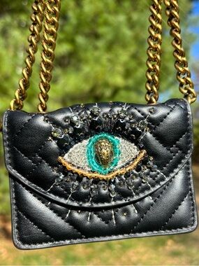 Kurt Geiger London Micro Kensington Eye Embellished Crossbody bag